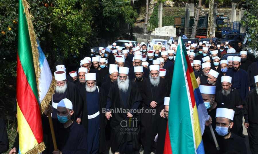 طائفة الموحدين الدروز ودّعت الشيخ حسيب الصايغ في مأتم مهيب