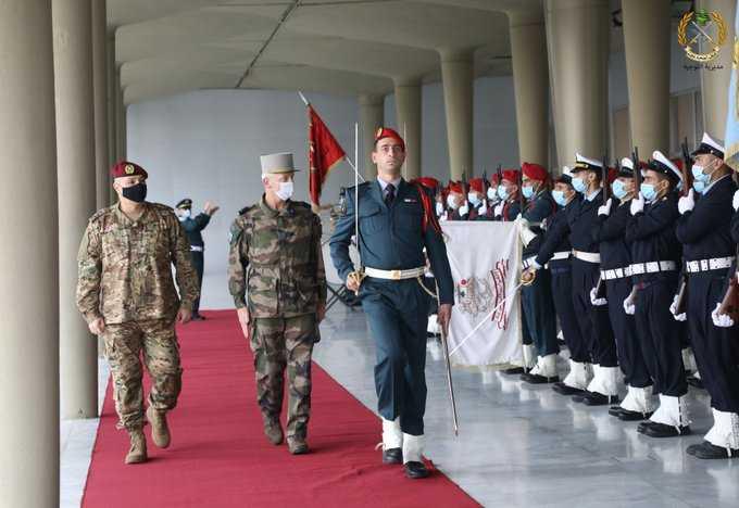 رئيس الأركان الفرنسي يوقع وقائد الجيش مذكرة تفاهم لتطوير قدرات الجيش ويتفقد المرفأ