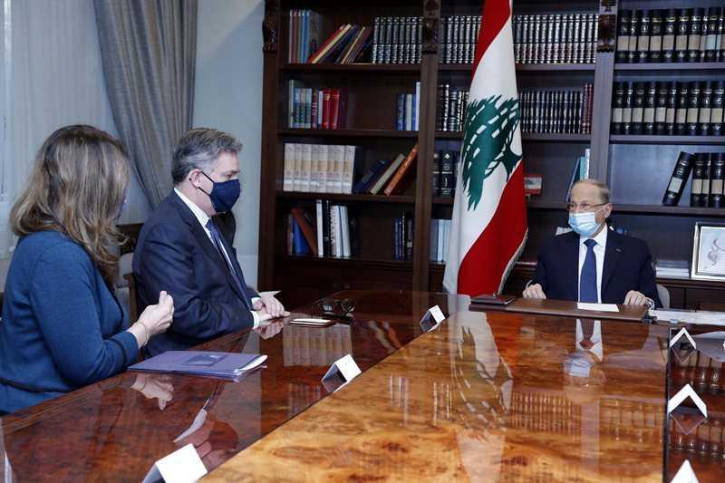 عون يبلغ الوفد الأميركي في مفاوضات الترسيم: لبنان يريد نجاحها تعزيزاً للاستقرار في الجنوب