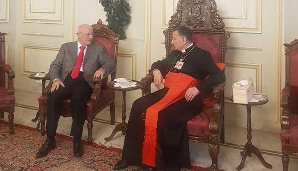 غازي العريضي من بكركي: نتمنى ان ينجح البطريرك في اقناع المعنيين بتغليب مصلحة لبنان