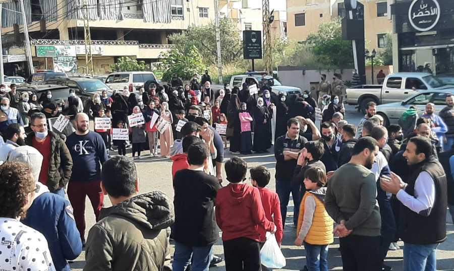 اعتصام ومسيرة لاهالي موقوفي أحداث عبرا للمطالبة باطلاق الاسير
