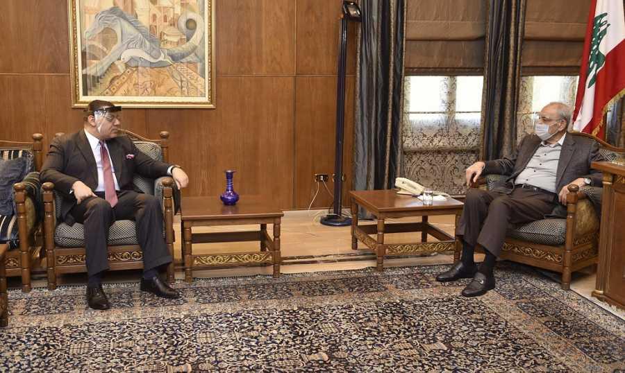 بري إستقبل السفير المصري وعرض الاوضاع مع قزي وغياض.. ورعد وضعه في نتائج زيارته لموسكو