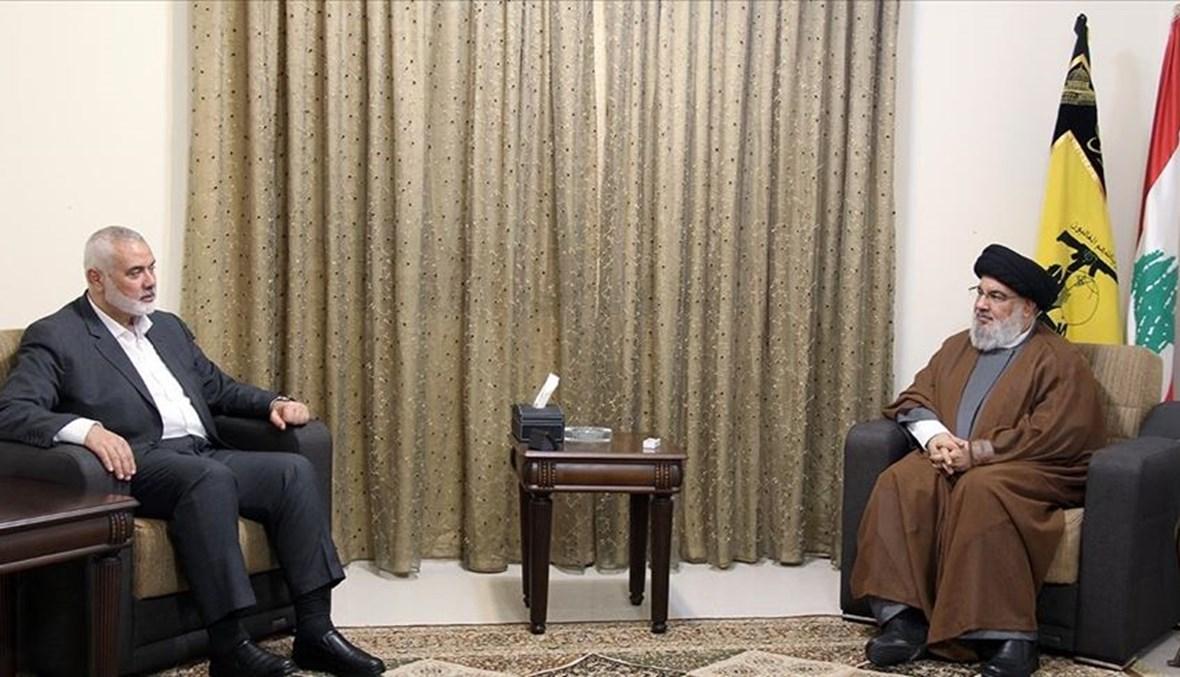 نصرالله يبحث مع هنية معركة "سيف القدس" وتأثيراتها