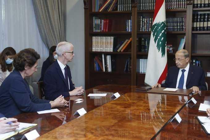 ريستر يؤكد تجند فرنسا الكامل لأجل دعم الشعب اللبناني.. وعون: لبنان يتابع بامتنان جهود ماكرون