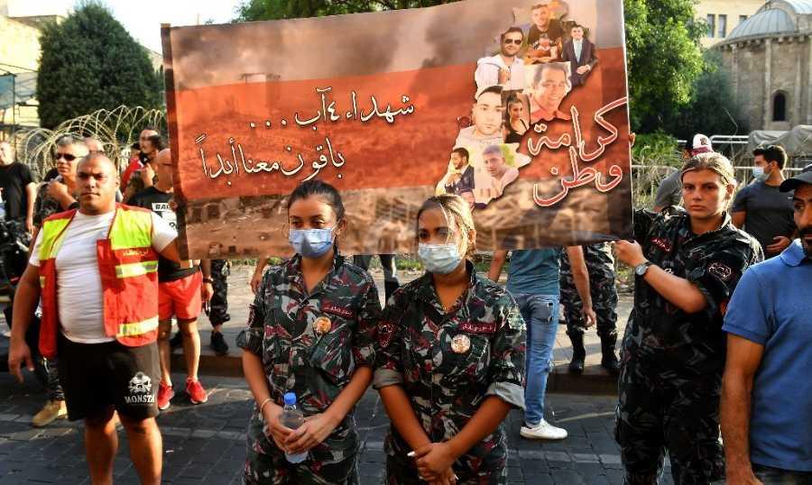 فوج إطفاء بيروت يحيي الذكرى الأولى لشهدائه