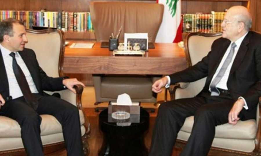 "الوطني الحر" ينفي عقد لقاء بين باسيل وميقاتي للتفاوض... والرئيس المكلف يوضح