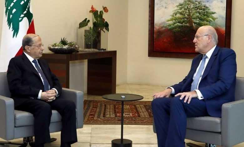 ردا على ايجابية بيان بعبدا.. لقاء يجمع عون وميقاتي في بعبدا
