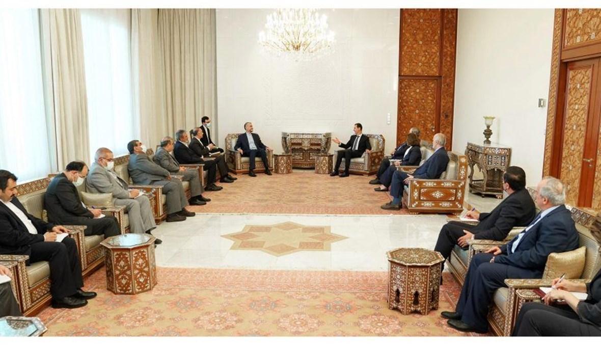 الأسد وعبد اللهيان يبحثان تطورات المنطقة