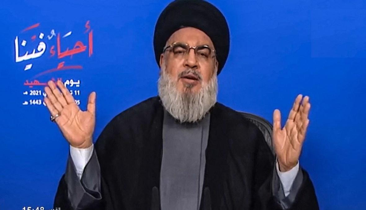 نصرالله يجدد رفض "حزب الله" إقالة قرداحي