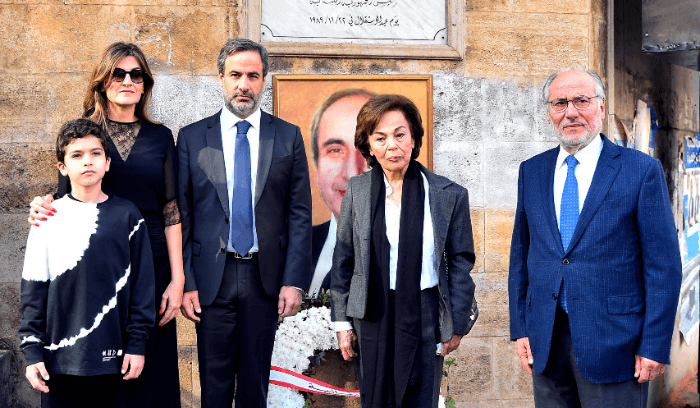 الوزيرالحلبي وضع إكليلا من الزهر أمام اللوحة التذكارية مكان استشهاد الرئيس رينيه معوض