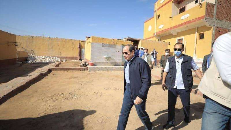  السيسي في أسوان لتفقد أضرار "كارثة السيول"