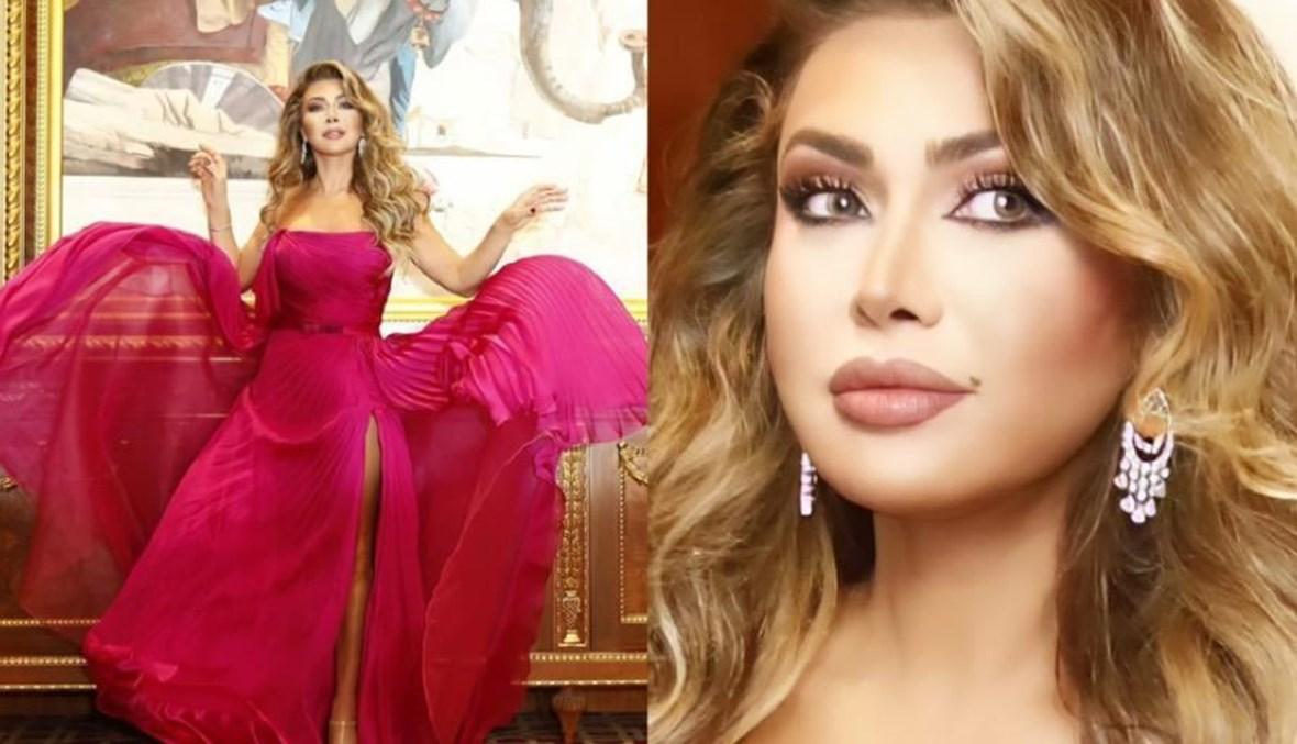 نوال الزغبي تخرج عن المألوف بلون الفوشيا الحيوي بتوقيع نديم سديحة من لابورجازي