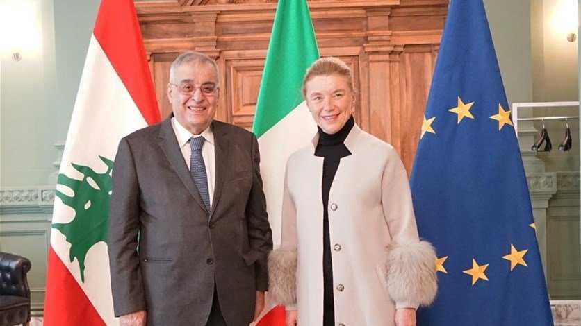 عبدالله بو حبيب يبحث في روما دعم القوى الأمنية والقطاع الزارعي