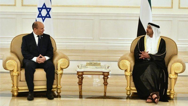 نفتالي بينيت يلتقي محمد بن زايد في أبوظبي ويصف زيارته بـ"التاريخية"