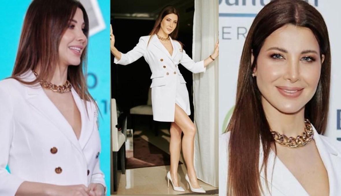 نانسي عجرم بالأبيض الناصع تعلن عن تعاونها مع علامة بيبانثين