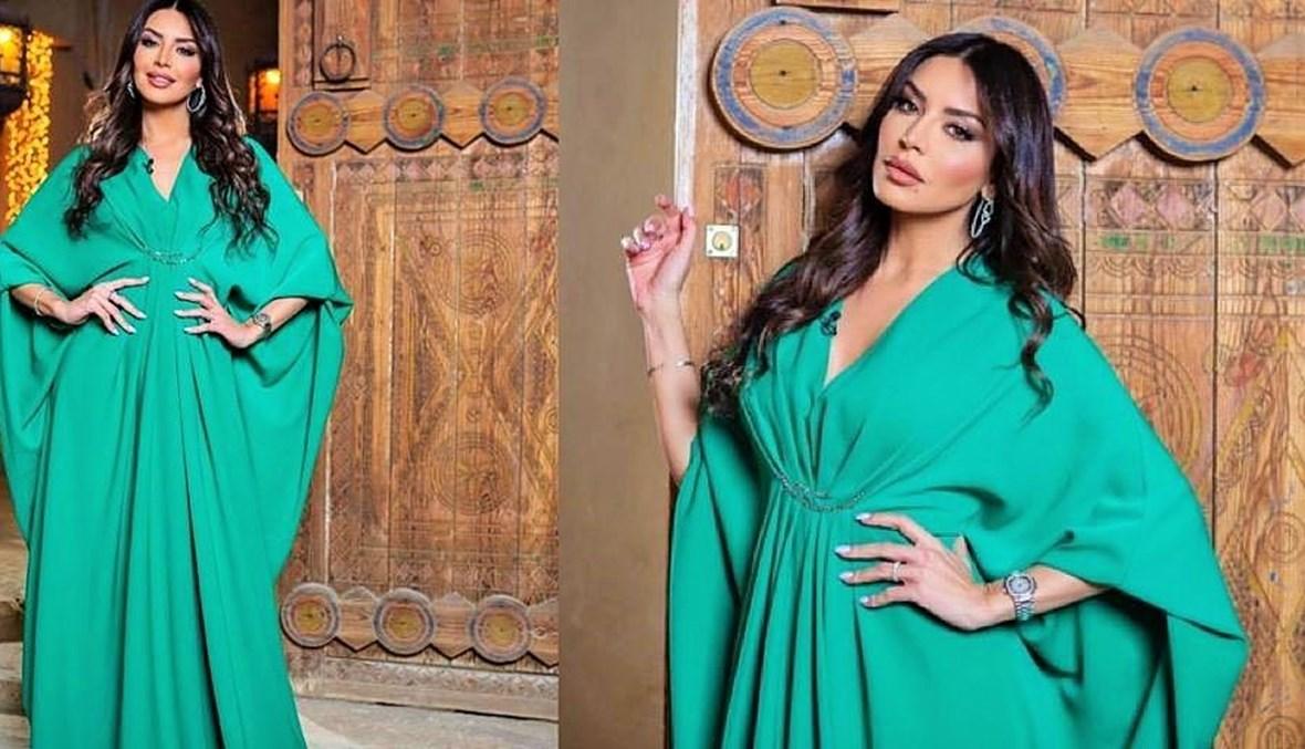 أمل بوشوشة تختار الأخضر في إطلالتها على شاشة MBC1