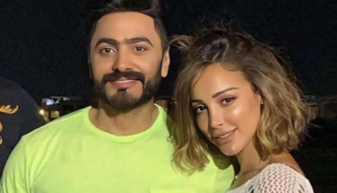 شائعة انفصاله عن بسمة بوسيل تعود... وتامر حسني يرد