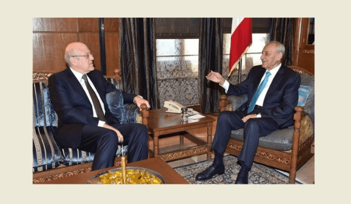 بري يعرض الاوضاع مع ميقاتي ويلتقي سفيرتين