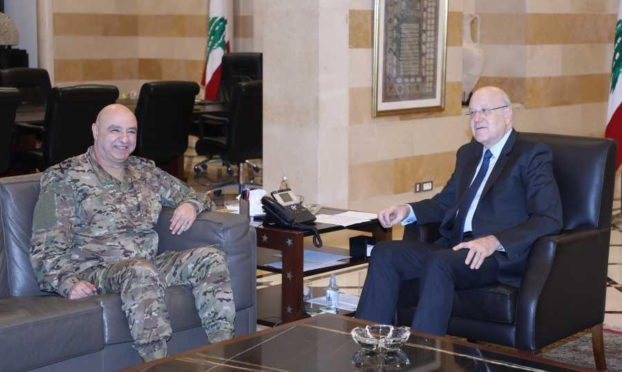 ميقاتي استقبل شيا وبو حبيب.. قائد الجيش:الوضع الأمني ممسوك ولا مخاوف من حوادث فردية