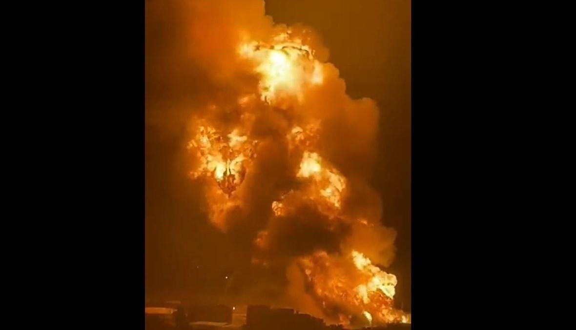 حريق هائل بمستودع للغاز في المغرب... النيران أتت على خمسة صهاريج