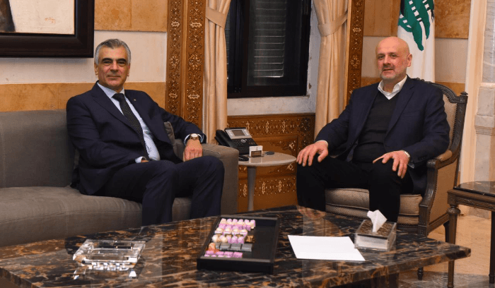 وزير الداخلية بسام مولوي استقبل  النائب سليم الصايغ وابوفاعور وشهيب وعمران ريزا