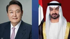 محمد بن زايد يستقبل رئيس كوريا الجنوبية في أبوظبي