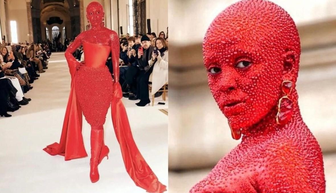 دوجا كات تتغلّف بـ 30 ألف حبّة كريستال حمراء