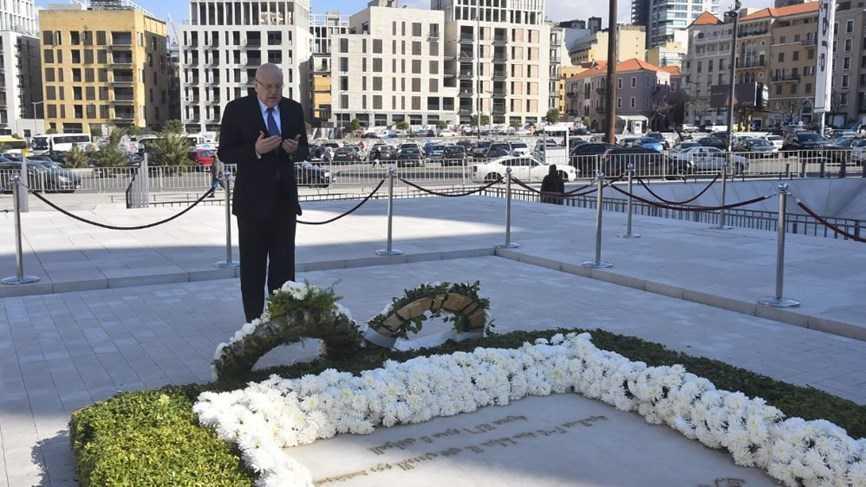 ميقاتي والسنيورة وقباني وفتفت زاروا ضريح الرئيس رفيق الحريري