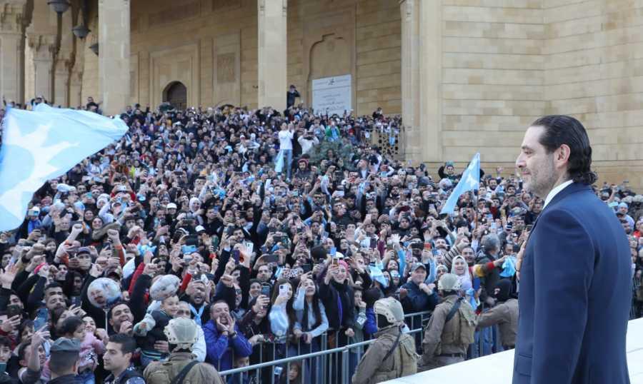 18 عاماً على زلزال اغتياله.. الحريري امام ضريح والده وسط هتافات "المستقبل" ووفود سياسية ودبلوماسية: "الله يعين لبنان"
