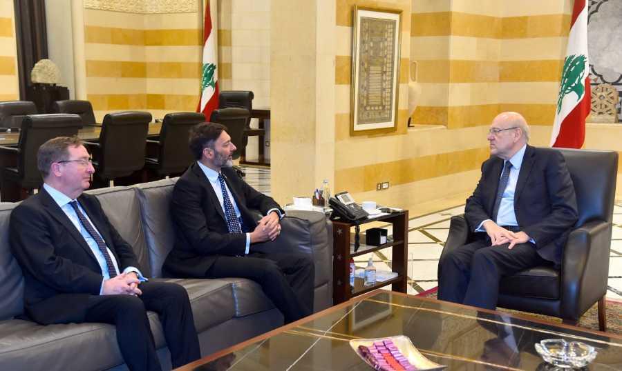  رئيس الحكومة نجيب ميقاتي التقى بو حبيب ومدير قسم الشرق الأوسط في الخارجية البريطانية