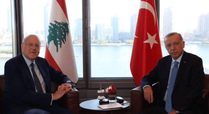 اردوغان بحث وميقاتي تداعيات الزلزال .. وشكر لبنان على المؤازرة
