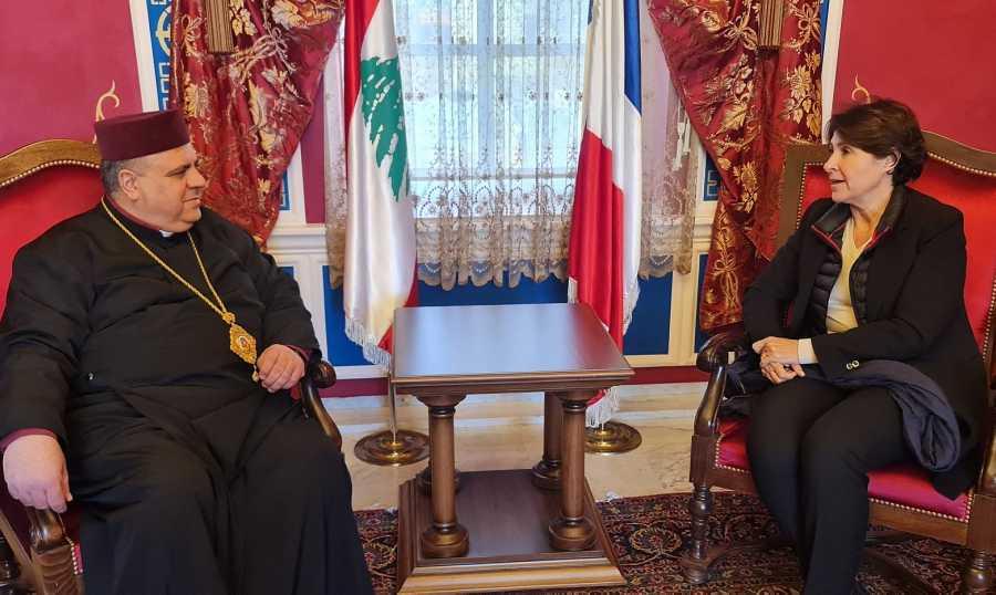 المطران ابراهيم استقبل السفيرة الفرنسية: لبنان بخطر ونعوّل على دور فرنسا في إنقاذه وغريو: علينا دعمه