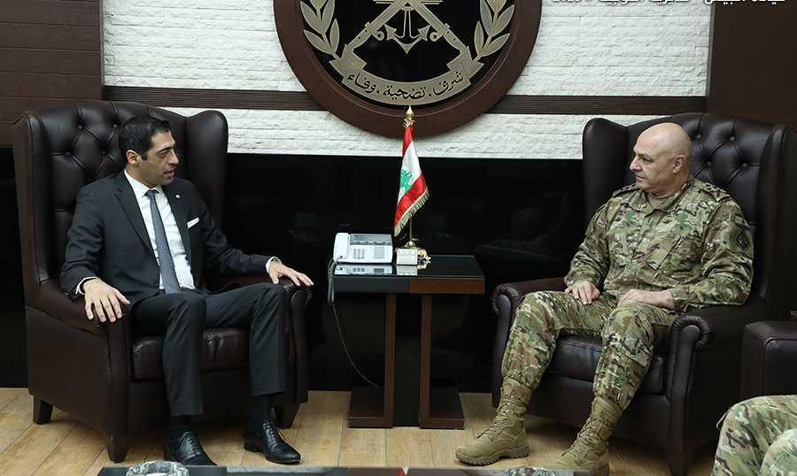 قائد الجيش اللبناني استقبل الياس حنكش والوردات