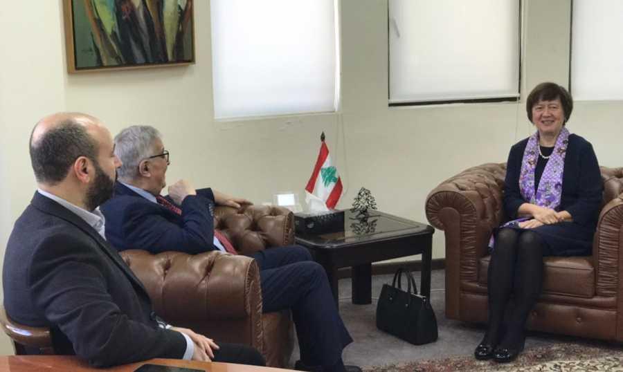 وزير الخارجية عبدالله بوحبيب يلتقي لازاريني وفرونتسكا