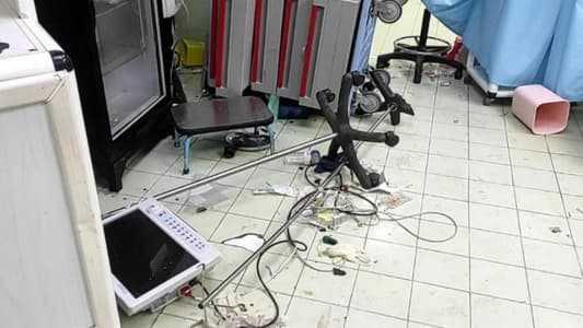 اعتداء على مستشفى راغب حرب في تول: تحطيم معدات ومستلزمات طبية
