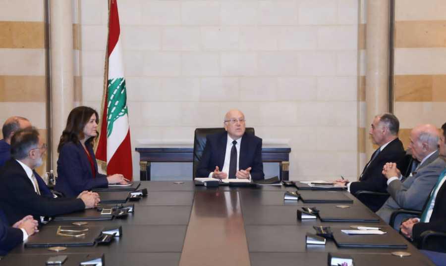 ميقاتي استقبل وفد "تاسك فورس فور ليبانون".. غابرييل: لحوار حول مرشحين يمكنهم تأمين نصاب