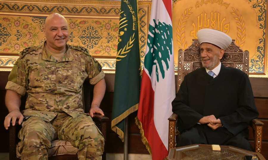 دريان استقبل العماد عون واللواء عثمان: لحماية المؤسسات العسكرية والأمنية بملء الشواغر