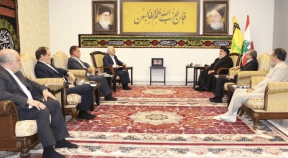 نصرالله يبحث مع وفد ايراني مستجدات الاوضاع في لبنان وفلسطين