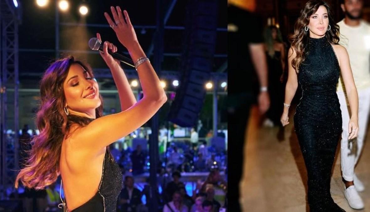 نانسي عجرم بالأسود من طوني ورد تحيي حفلاً غنائياً مدوّياً في شرم الشيخ