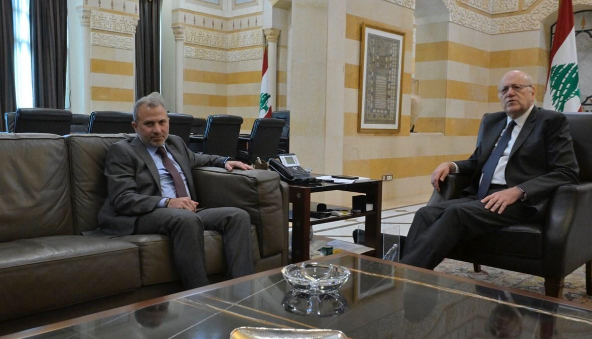 بعد طول انقطاع... لقاء بين ميقاتي وباسيل