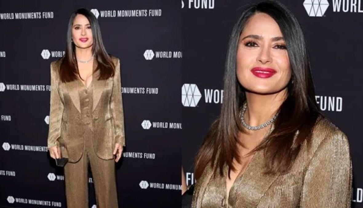 سلمى حايك تتزيّن بمجوهرات يزيد ثمنها عن 40 ألف يورو