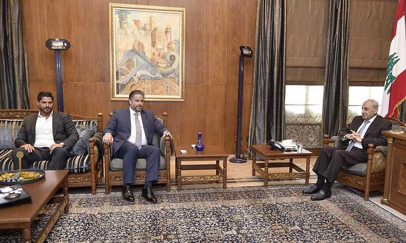 الرئيس بري يعرض الاوضاع مع وزير الاقتصاد ويستقبل فرونتسكا وسفير بريطانيا