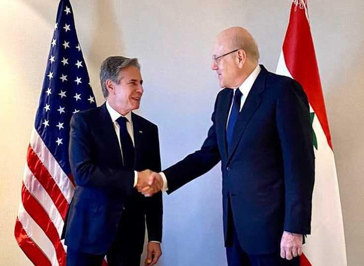 اجتماع ميقاتي وبلينكن في عمان: تأكيد على ضرورة وقف العمليات العسكرية في غزة