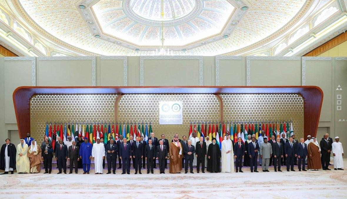 أدانت التهديدات الإسرائيلية المتكررة بإعادة لبنان إلى "العصر الحجري"... "قمة الرياض" رفضت تبرير الحرب في غزة بأنها دفاع عن النفس