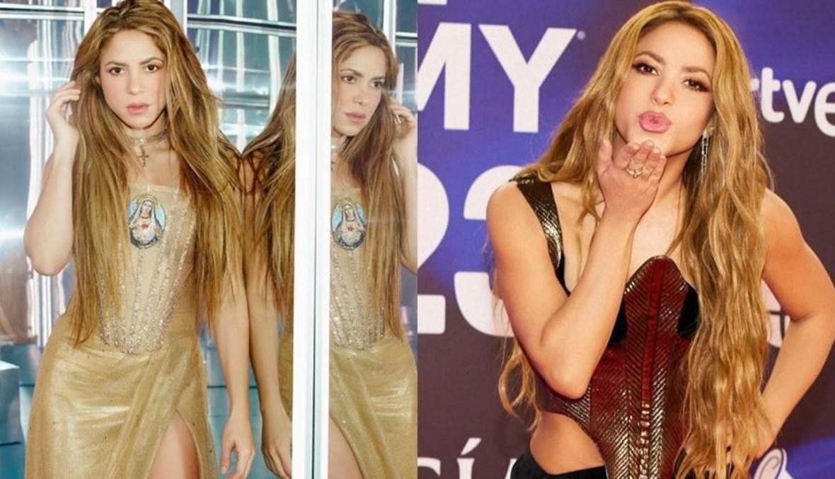 شاكيرا بأكثر من تصميم مبتكر في حفل Grammys 