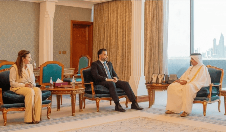 سلام يعرض من الدوحة مع وزير المال القطري توسيع مصالح البلدين المشتركة
