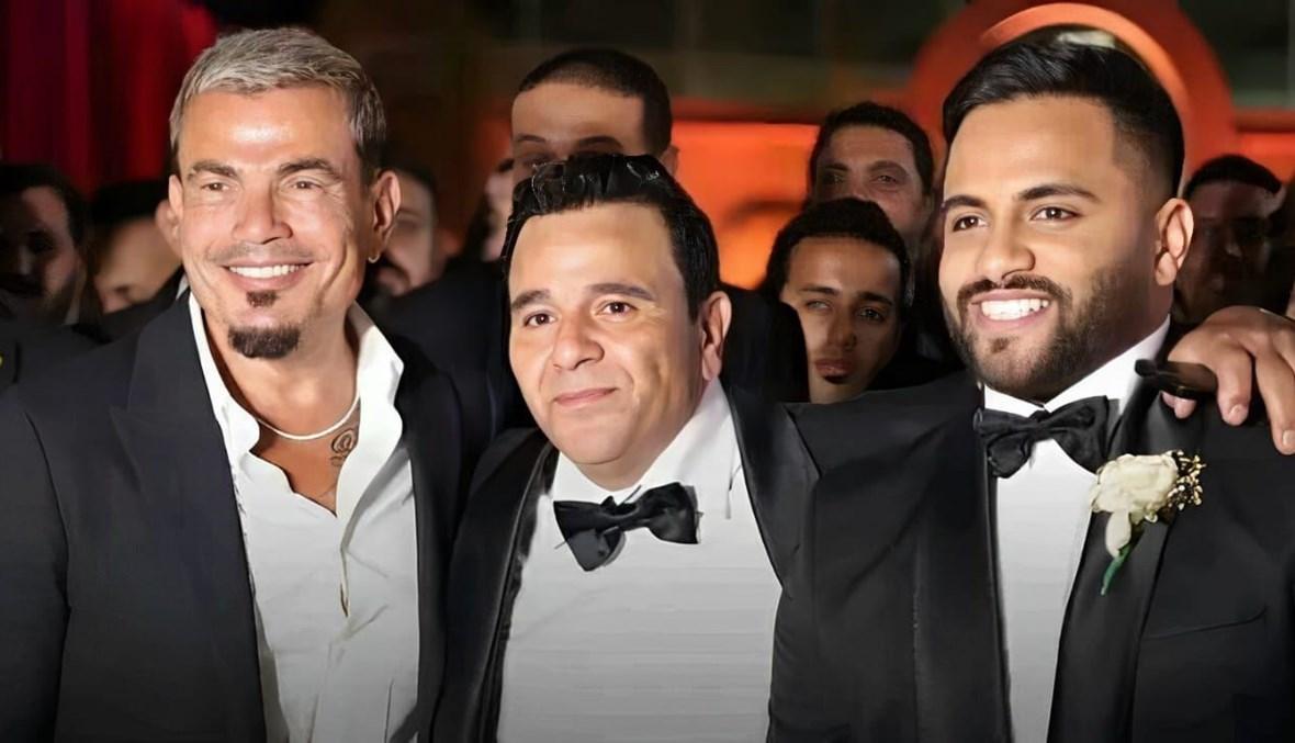 عمرو دياب وحماقي أبرز الحضور... محمد فؤاد يحتفل بزفاف نجله