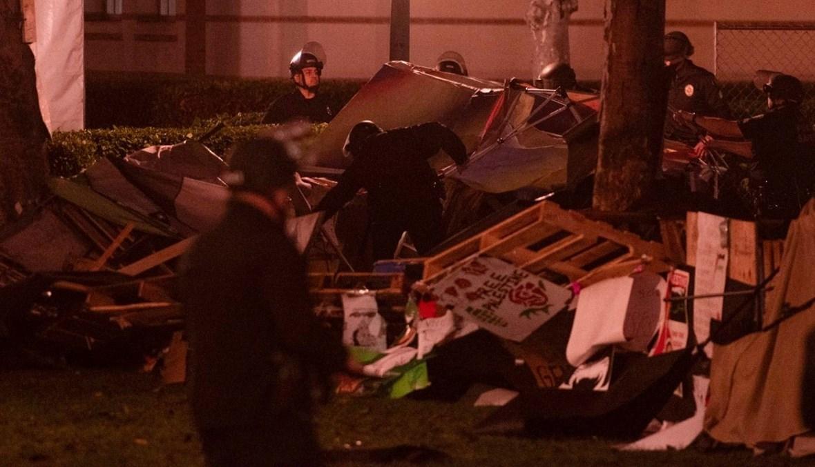 إخلاء مخيم محتجين مؤيدين لغزة بجامعة جنوب كاليفورنيا