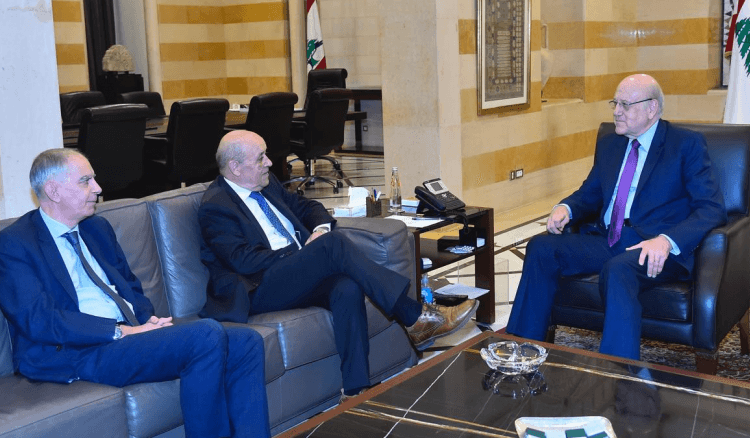 ميقاتي التقي لودريان وجنبلاط.. ناقش عمل الخماسية في لبنان ولا جديداً في جعبته