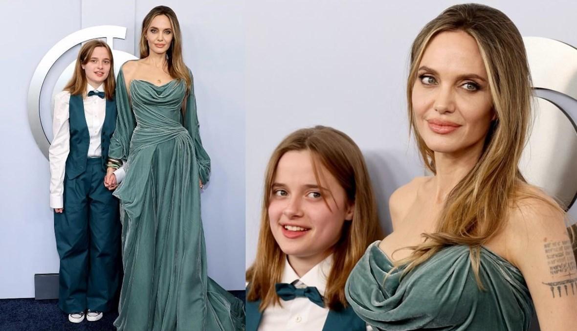 أنجلينا جولي برفقة ابنتها تحصد جائزة Tony Awards متأنّقة بالأخضر